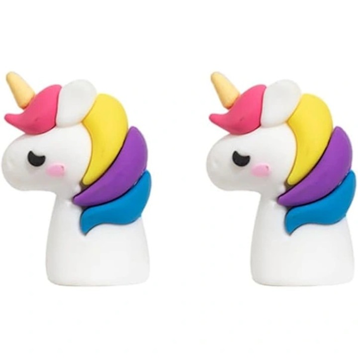 Set 2 ascutitori manuale unicorn, silicon, metal, multicolor, 5x3x2cm
