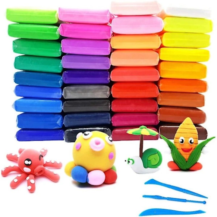 Set plastilina modelaj 36 culori, uscare naturala, 540g, cu unelte, multicolor, 7-14 ani