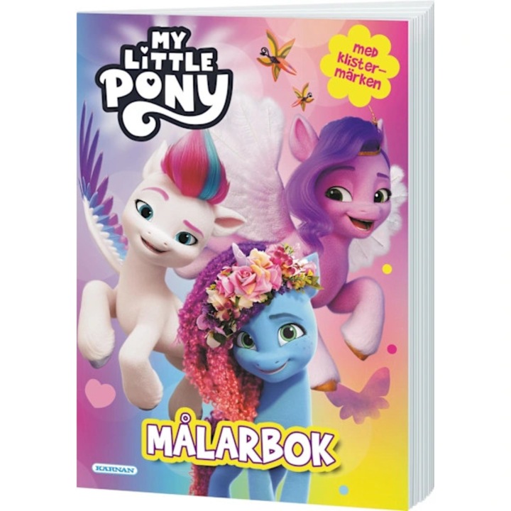 Carte de colorat My Little Pony cu autocolante, multicolor, 21x29.7cm