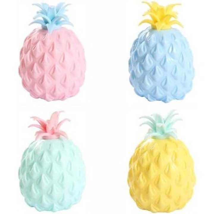 Set 2 mingi antistres ananas, moale, multicolor, 7x7cm