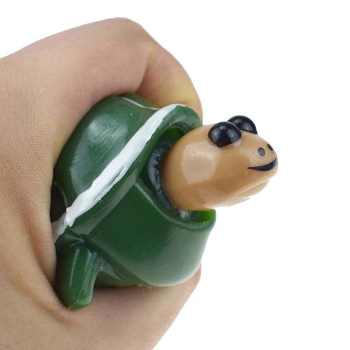 Играчка костенурка, 6x5.5x4.5см, зелена, антистрес