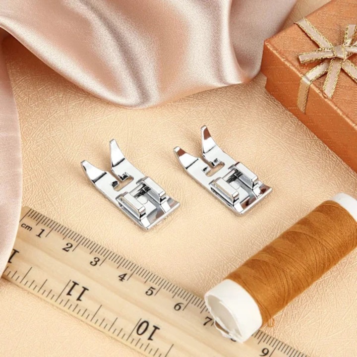 Piciorus universal zigzag pentru masini de cusut, otel inoxidabil, set 2 buc, argintiu, 7mm