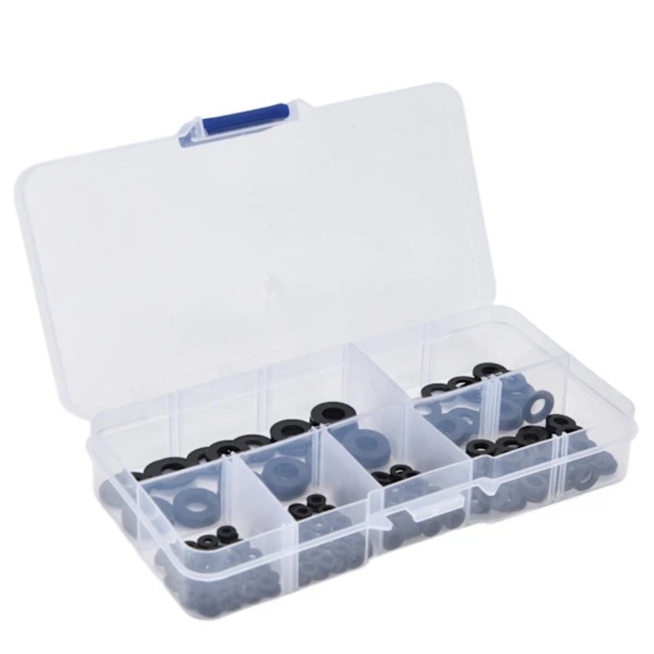 Set 250 saibe nylon negre plate diverse dimensiuni M2-M6