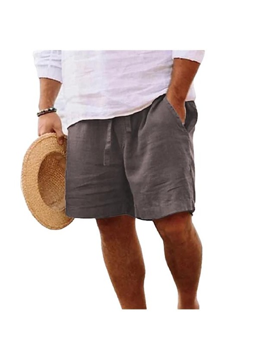 Pantaloni sport barbati, Korta, pantaloni scurti, gri inchis, material sportiv, 2XL INTL