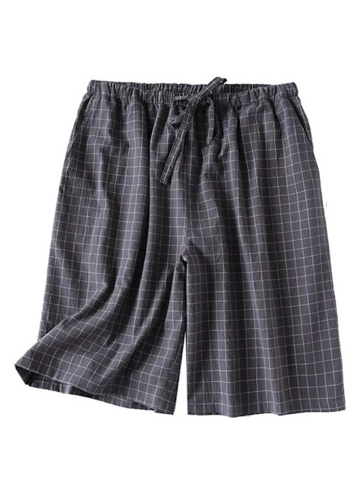 Pantaloni de pijama barbati, tesuti elastici, gri, M INTL
