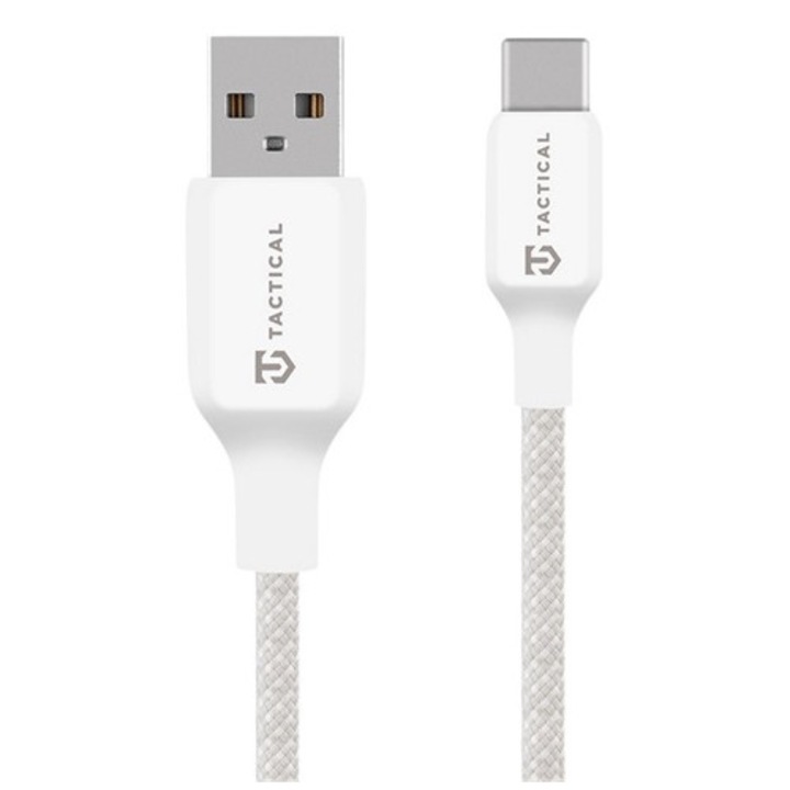 Tactical stitch thread adatkábel, usb - type-c, 27w, gyorstöltő, cipőfűző, 100cm, fehér