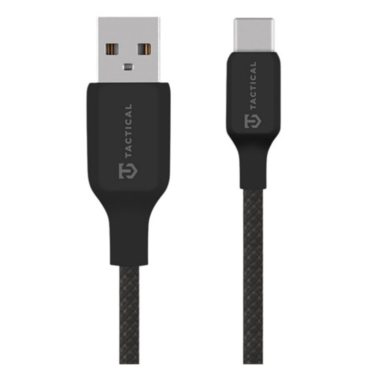 Tactical stitch thread adatkábel, usb - type-c, 27w, gyorstöltő, cipőfűző, 200cm, fekete
