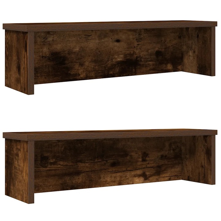 VidaXL konyhai polcok, 2 db-os szett, összecsukható, füstös tölgy, 60x15x16 cm