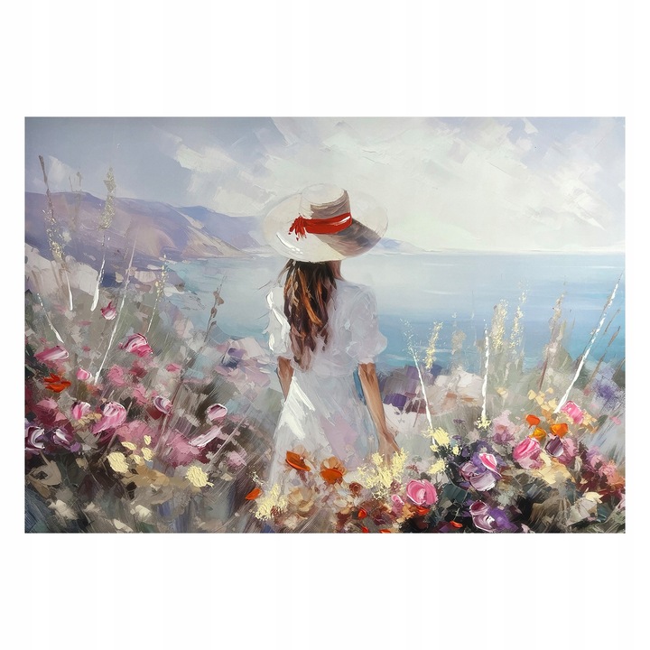 Картина AMELIA Styler 70x100cm ръчно рисувани елементи многоцветна