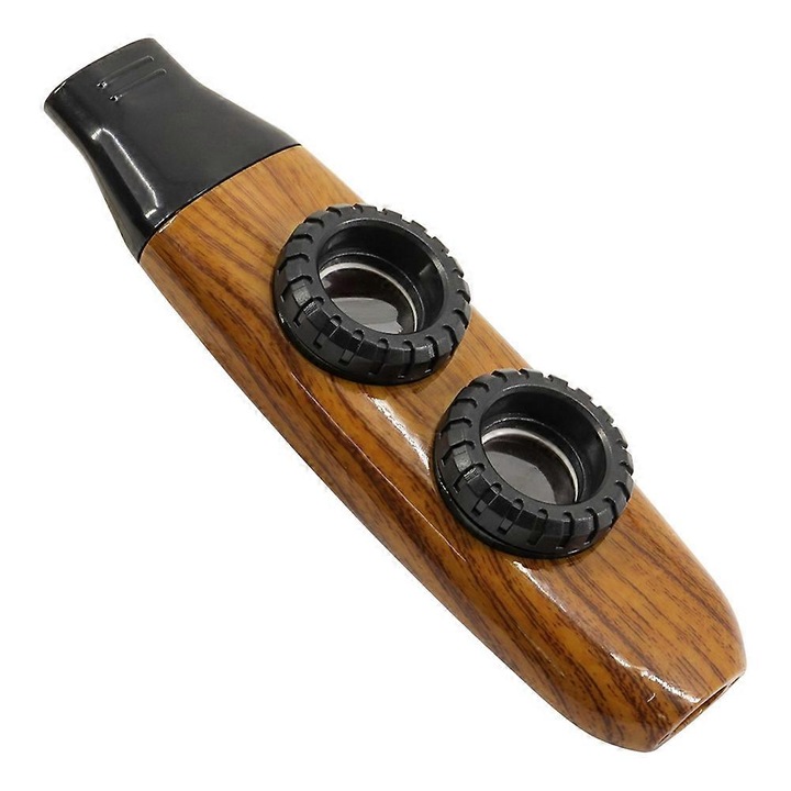 Fluier Kazoo, plastic, dublu orificiu, 11.5x3.4x2.1cm, alb