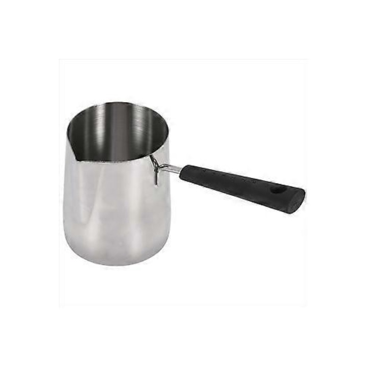 Ibrisor inox 600ml vaj, tej, kávé melegítéséhez, ezüst
