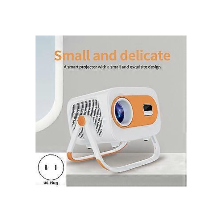 Videoproiector 4K Android 13 Wi-Fi dual corectie automata alb 200inch