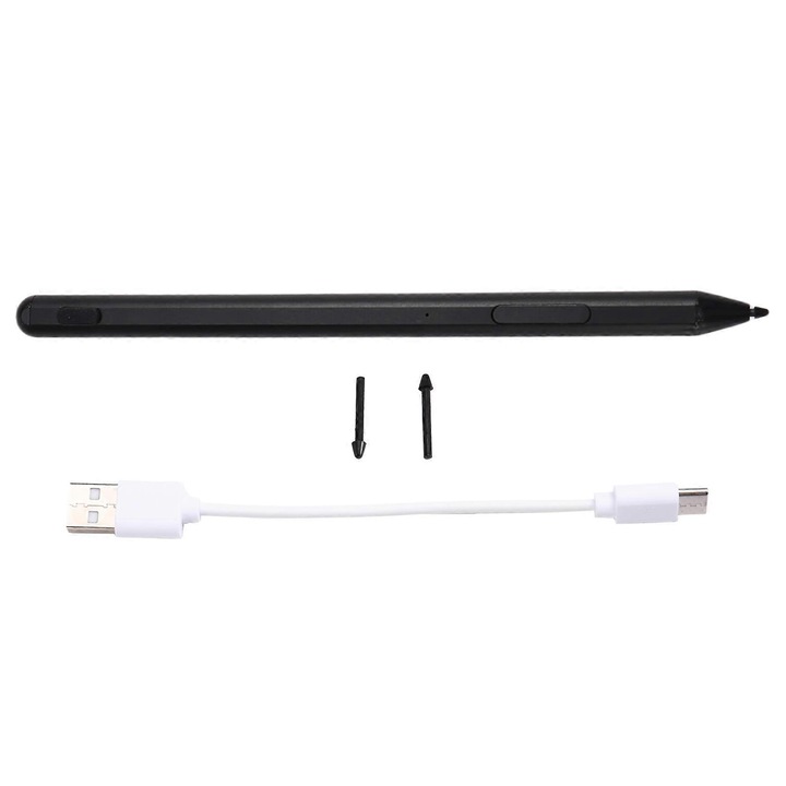 Stylus pen negru metalic pentru Kobo Sage Elipsa Libra 15x1cm