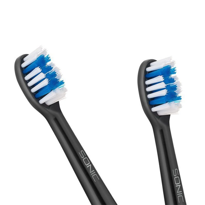Rezerve periuta de dinti Teesa Sonic Black, 2 bucati, hard