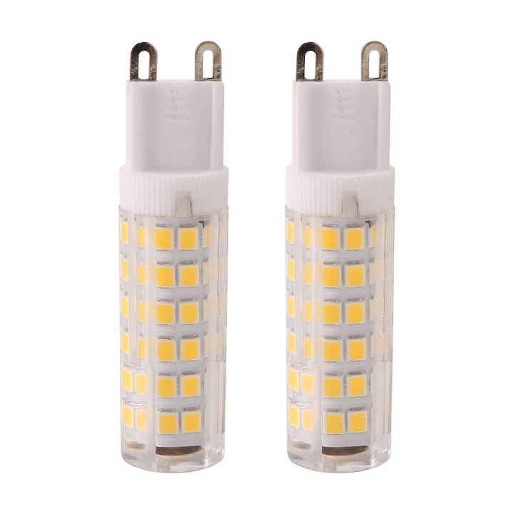 2 db LED G9 7W 3000K Meleg Fehér 360°-os Izzó Készlet
