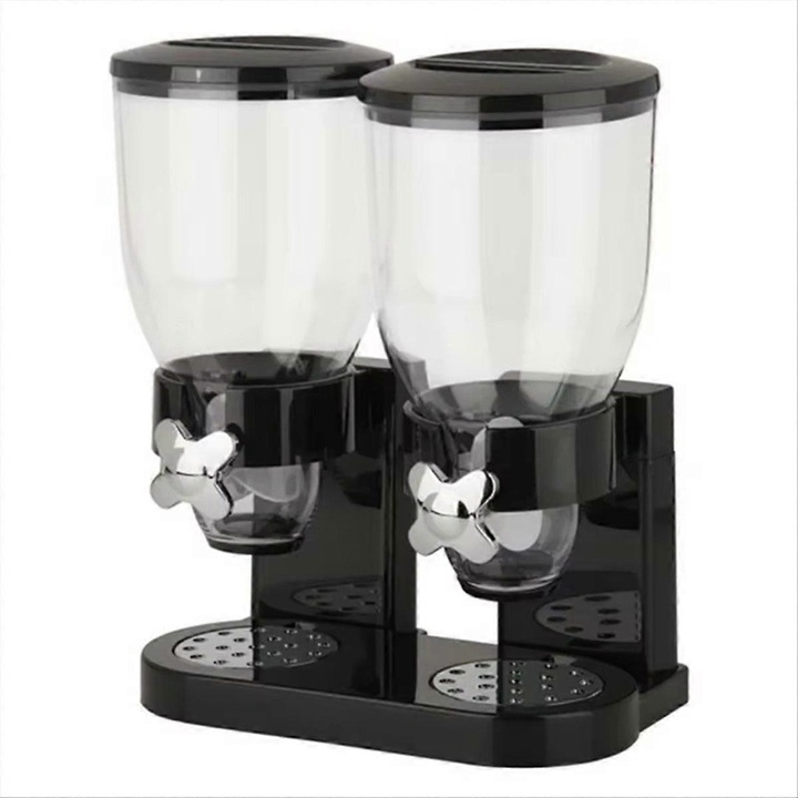 Dispenser multifunctional cereale, recipient depozitare, etans, capacitate dubla, transparent