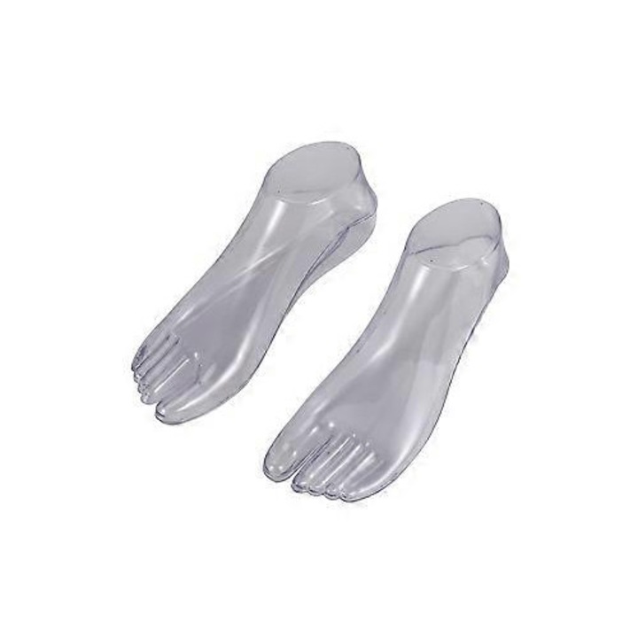 Manechin picioare femei, plastic, transparent, 22x9cm