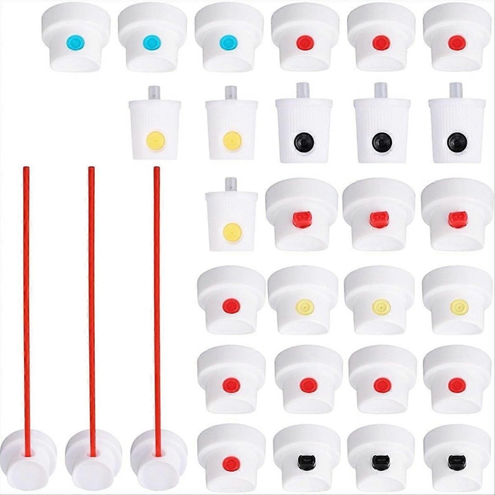 Set 30 duze universale pentru cutii vopsea, plastic, multicolor