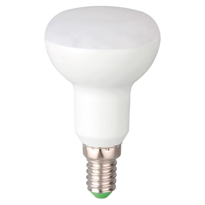 R50 8W (75W) Led-Izzó, E14 Foglalat, 3000K Meleg Fény, Teljes Zöld