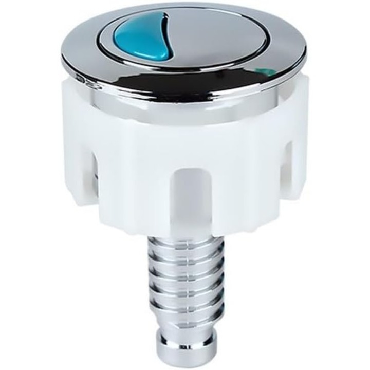 Buton dublu pentru vas WC, ABS, cromat, rotund, universal