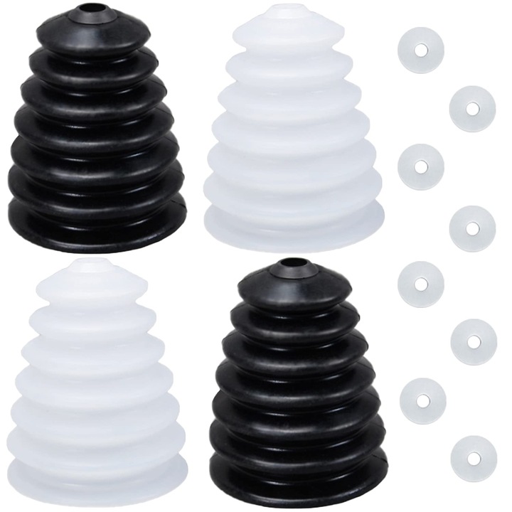 Set 4 piese colector praf pentru bormasina, elastic, negru si alb, 10.5x8.5x6.5cm si 10x8.7x4.7cm