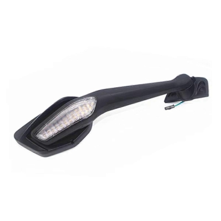 Oglinzi retrovizoare moto set, ABS, semnalizare, negru