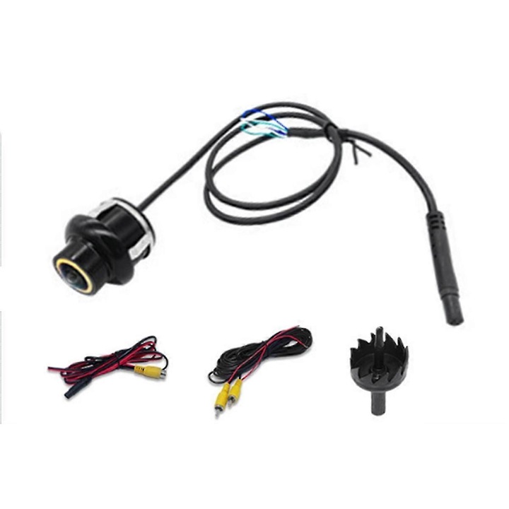 Camera auto spate 1080P 170° unghi larg negru 12V