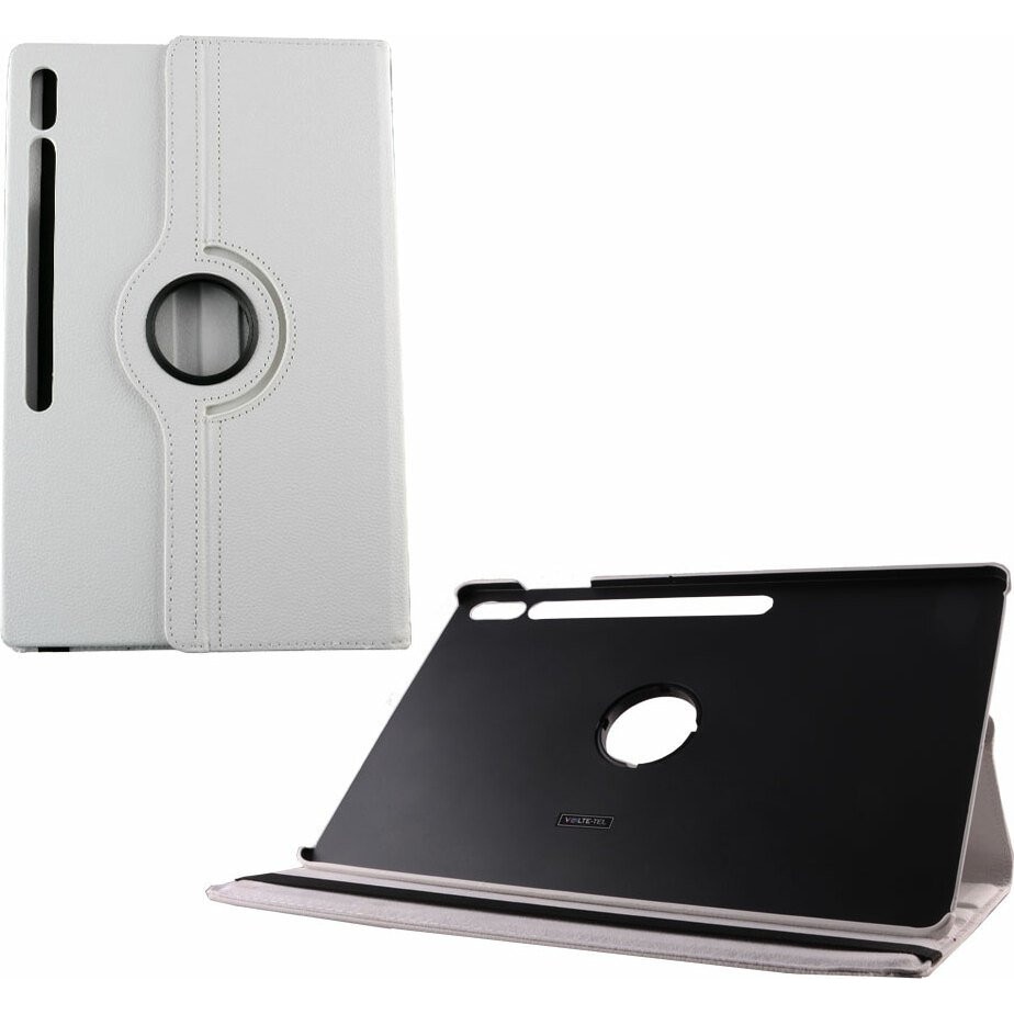 Suport carte rotativ piele Volte-Tel alb 14.6inch