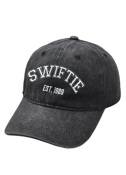 Бейзболна шапка унисекс, памук, дизайн Taylor Swift, бяла, регулируема