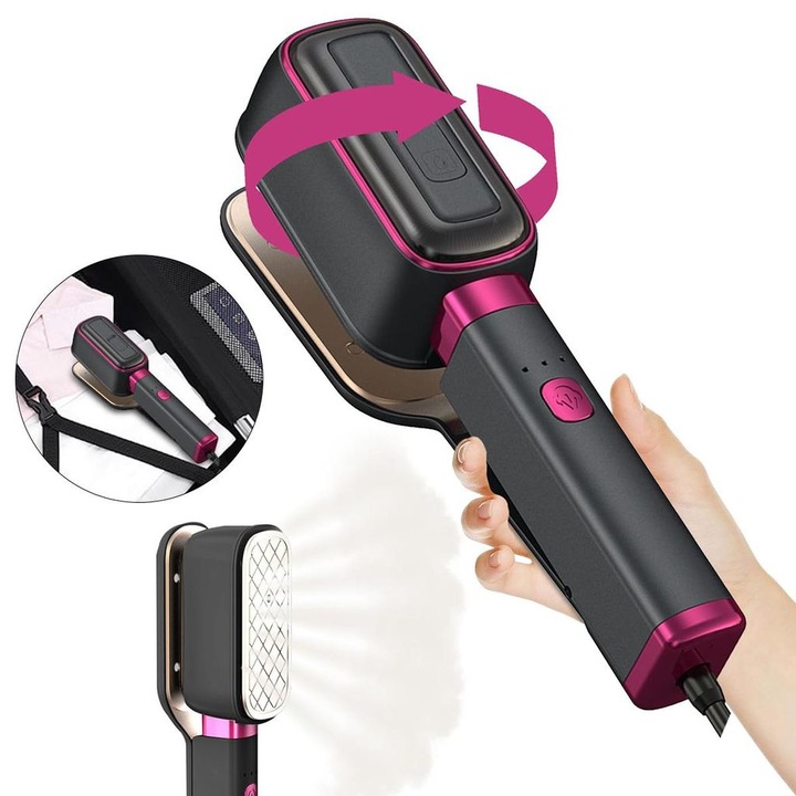 Fier de calcat portabil 1000W, abur 2 trepte, 60ML, alb