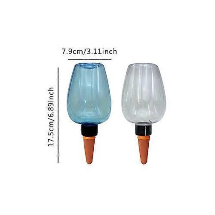 Bulbi autoirigare, 500ml/350ml, plastic-teracota, multicolor, 10x10x17cm