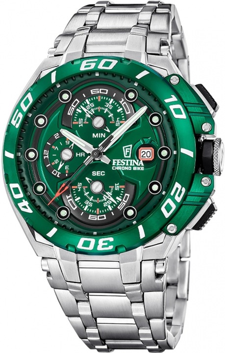 Мъжки часовник FESTINA 20754/5 зелен спортен за гмуркане