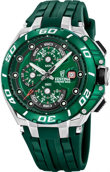 Мъжки часовник FESTINA 20755/3 зелен спортен за гмуркане