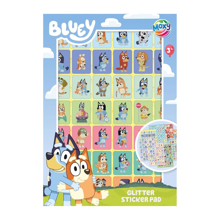 Книжка със стикери Moxy, А5, Bluey