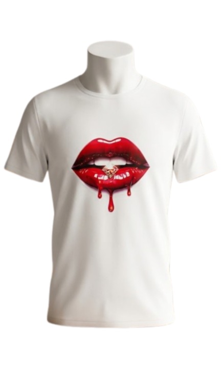 Ttricou dama cu imprimeu, culoare alb marime XS