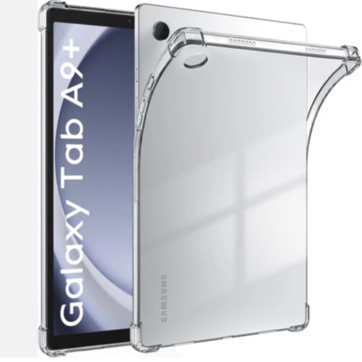 TPU tablettok Samsung Galaxy Tab A9 Plus 11-hez, átlátszó, 2023, 11 hüvelyk