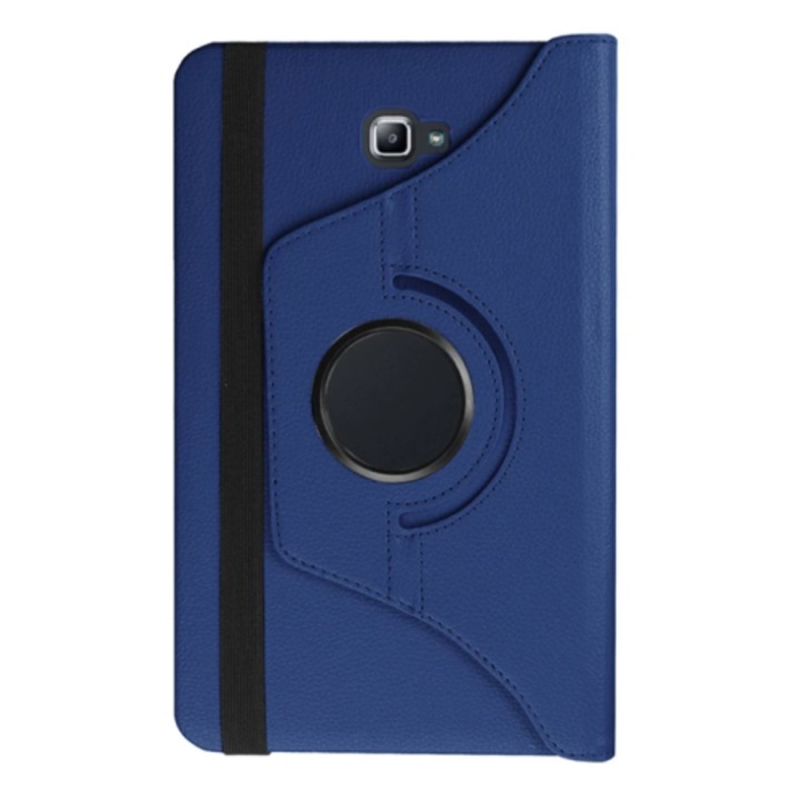 Husa tableta 360 rotatie, piele PU, albastru inchis, 25.5x16.5cm