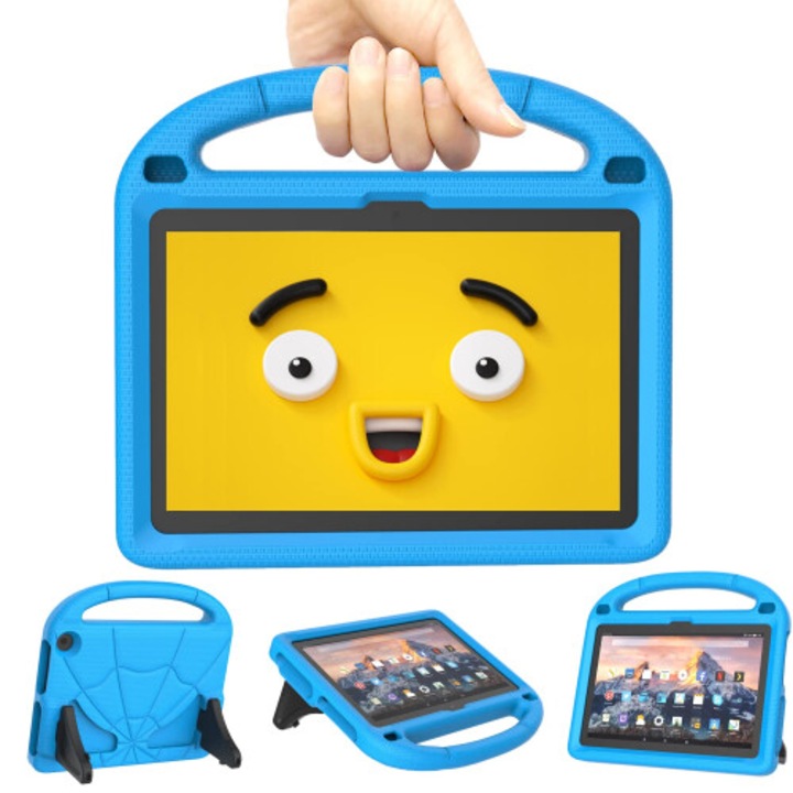 Husa tableta 2020 2022 usoara rezistenta la socuri cu maner si suport pentru Fire HD 8 Kids multicolor