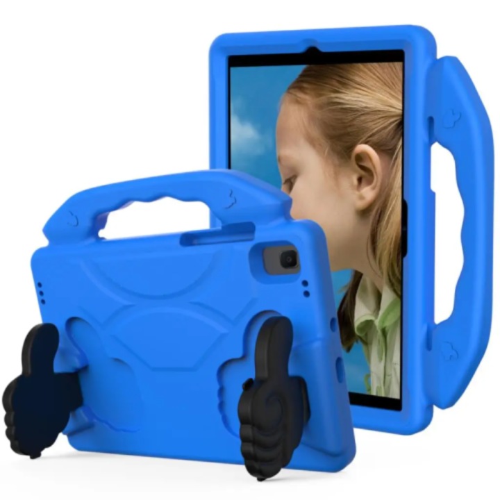 Tablettok állvánnyal, dupla védelem, kék, 8.0 hüvelyk