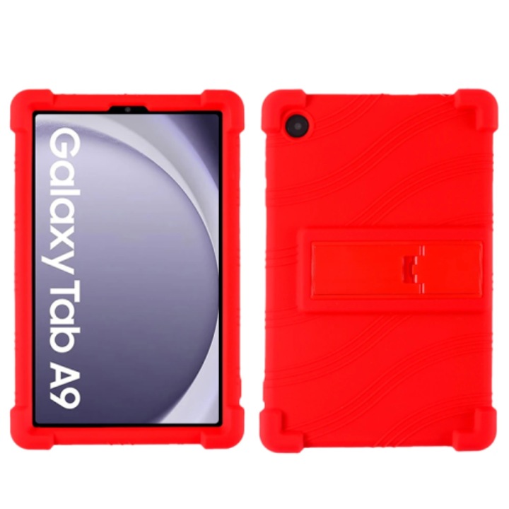 Kétrétegű tablet tok, 8.7 hüvelyk, piros, 2023, 20x13cm