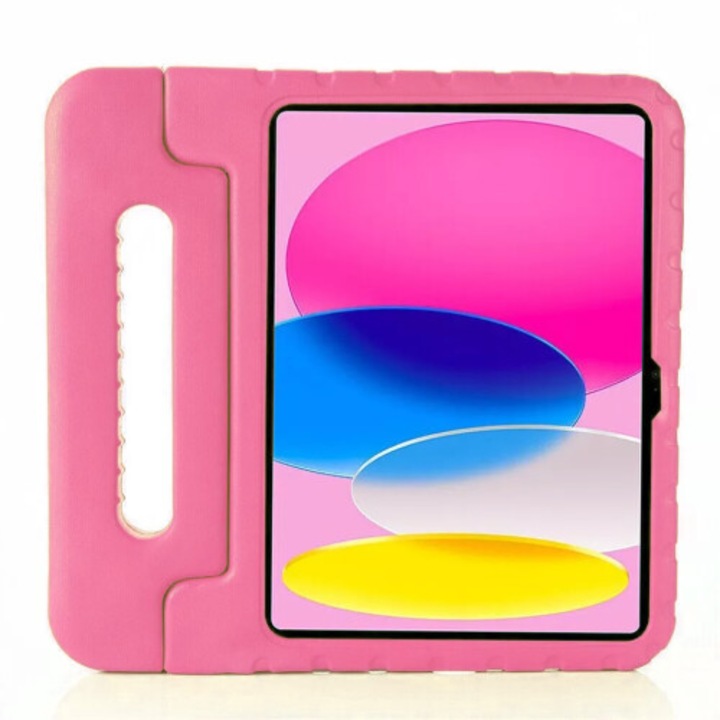 Gyermek tablet tok 10.9 inch 10. generációs, EVA hab, rózsaarany, 30x75 fokos támaszték