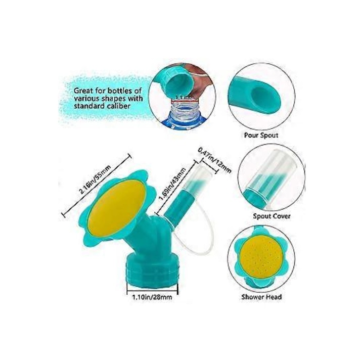 Cap de stropire dual pentru sticla, accesoriu irigare, 3x4cm, transparent
