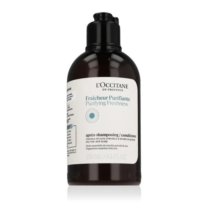 L'Occitane Purifying Freshness hajkondicionáló, 250 ml, könnyed textúra, zsíros hajra