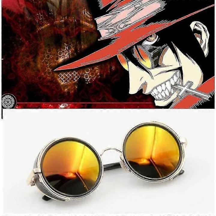 Очила за косплей Alucard Hellsing, оранжеви, метал-PC, 13.9x5.3cm, унисекс