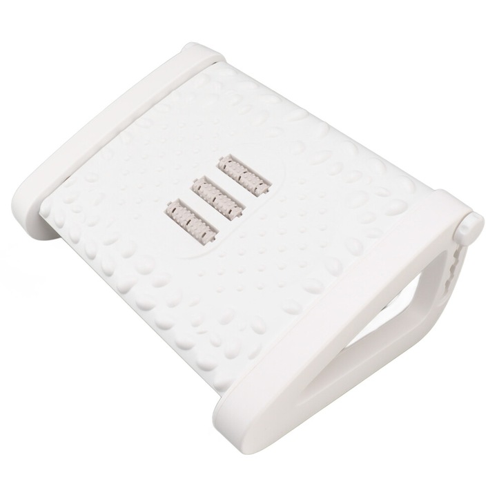 Suport picioare reglabil cu role masaj alb 6 trepte 50.8oz