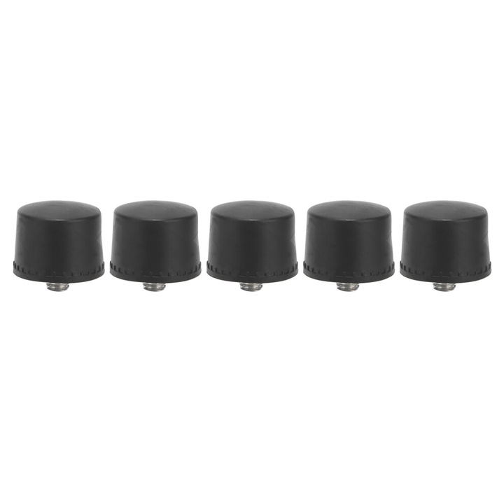 Set 5 capete ciocan cauciuc, negru, 25mm, antiderapant, rezistent ulei