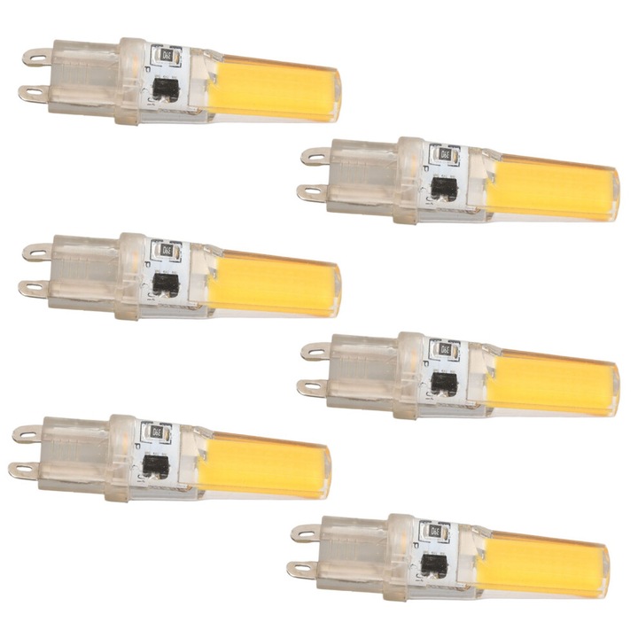 6 db dimmelhető G9 LED izzó készlet, 3W, hideg és meleg fehér, 5.8x1.5cm