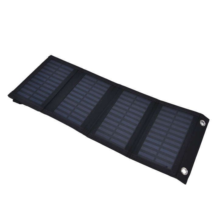 Incarcator solar portabil 20W pliabil impermeabil USB 18.5x11.5x2.5cm