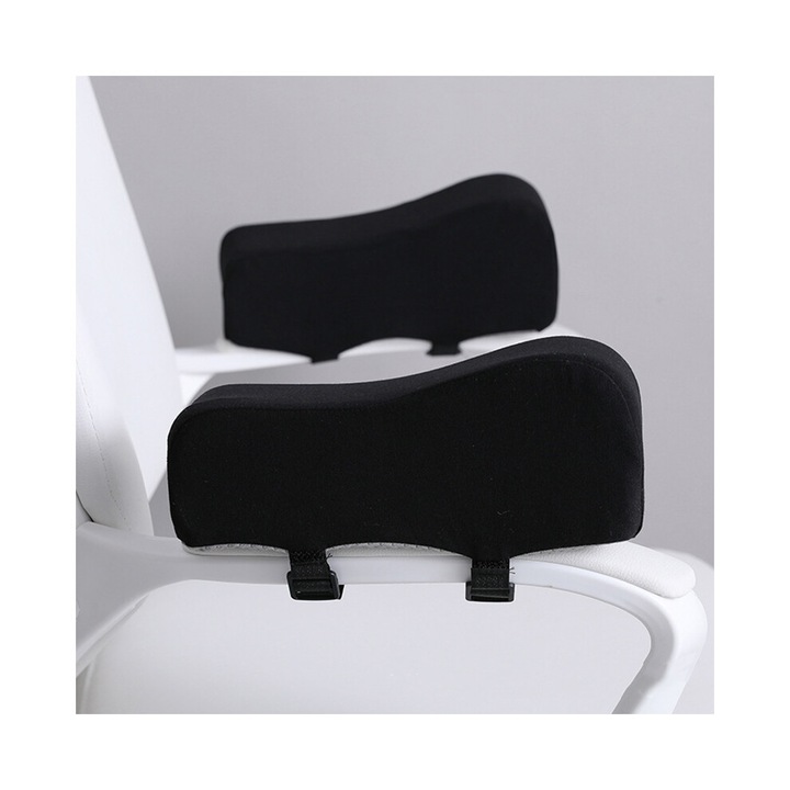 Ergonomikus kartámasz párnák gamer székhez, fekete pamut, 10x7cm