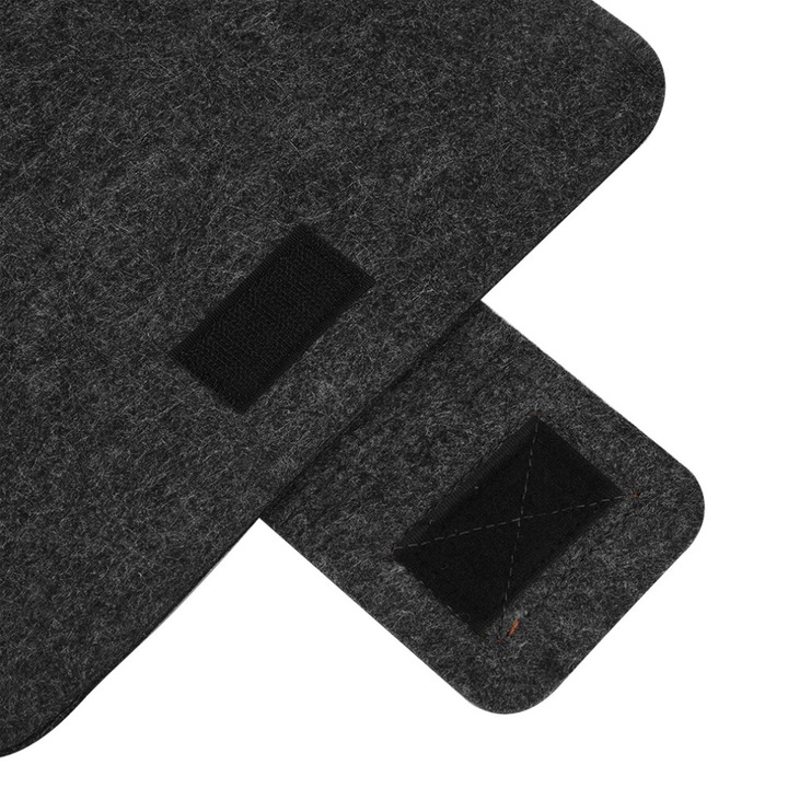 Laptoptok 13 hüvelykes, fekete, PU és filc, boríték design, ütésálló védelem, 36.5x27x1.2cm